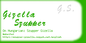 gizella szupper business card